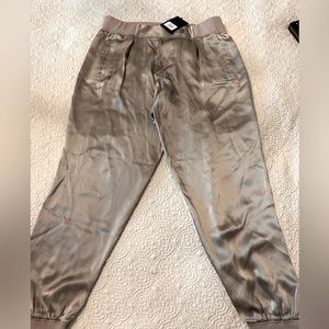 ATM Silver Silk Joggers - Size small